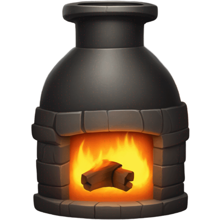 dark iron furnace fire face emoji