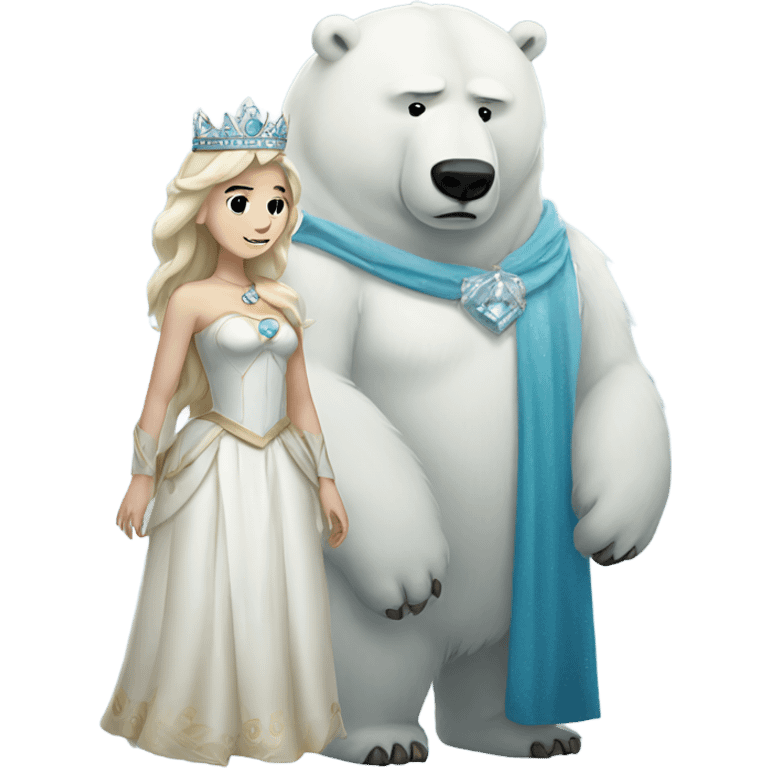 Ice Bear and princess  emoji