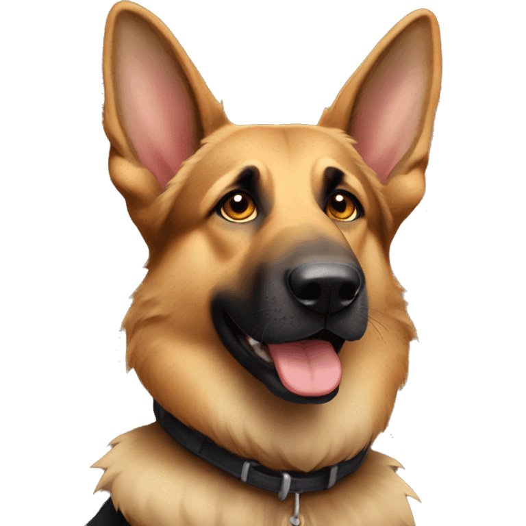 old germanshepherd with knick ears emoji