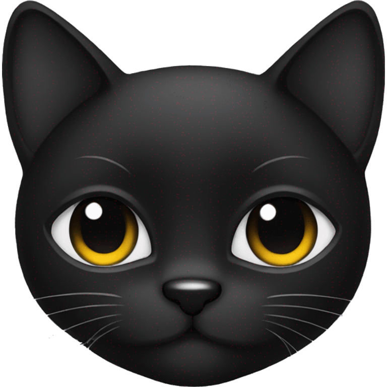 A cute minimalist black cat  emoji