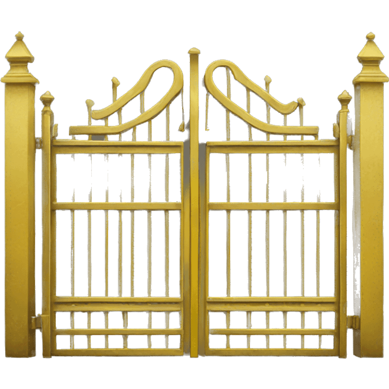 Yellow metal gate  emoji