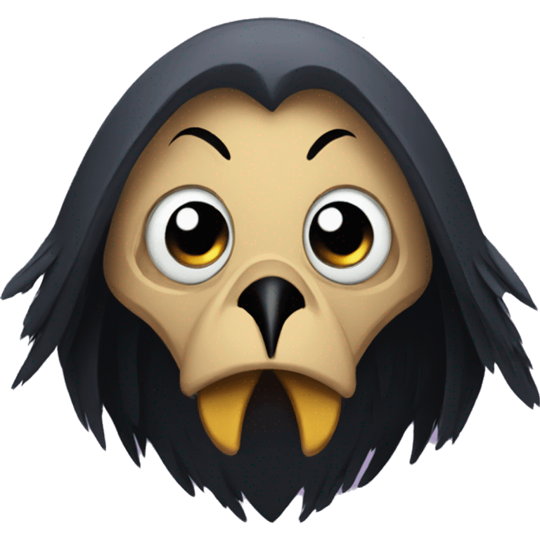 Cartoon raven that's angry emoji