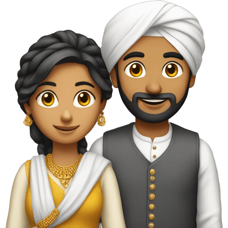 punjabi boy and girl  emoji