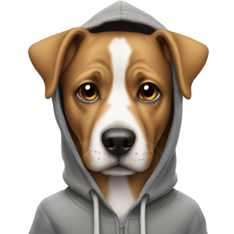 Dog wearing a hoodie  emoji