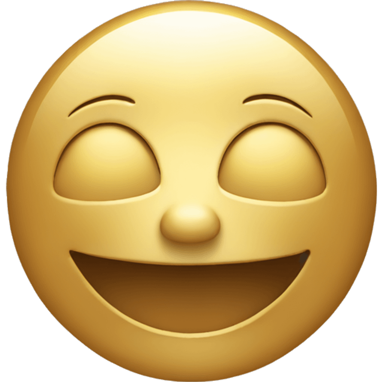 Gold smile emoji