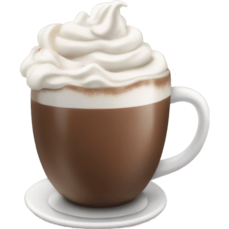 Hot Chocolate with whipped cream emoji