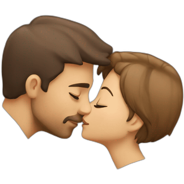 Romantic kiss emoji