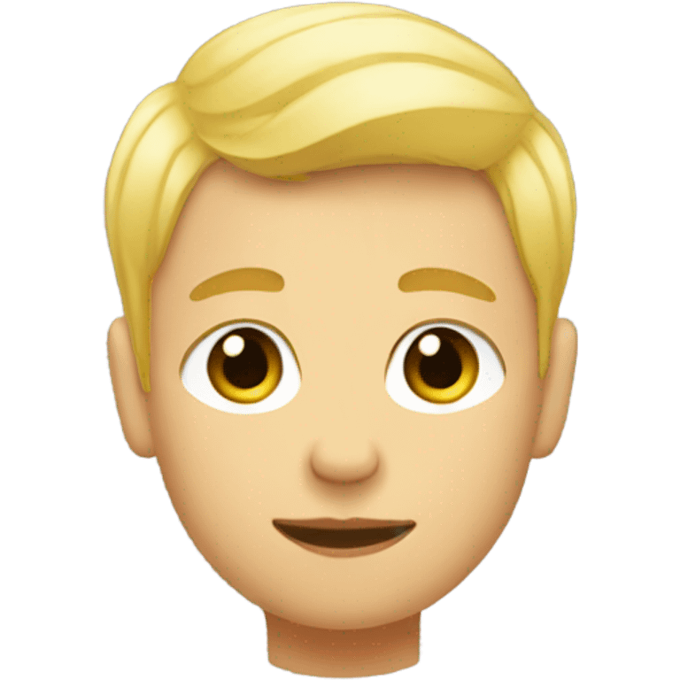 Human boy blonde hair with a ducks body  emoji