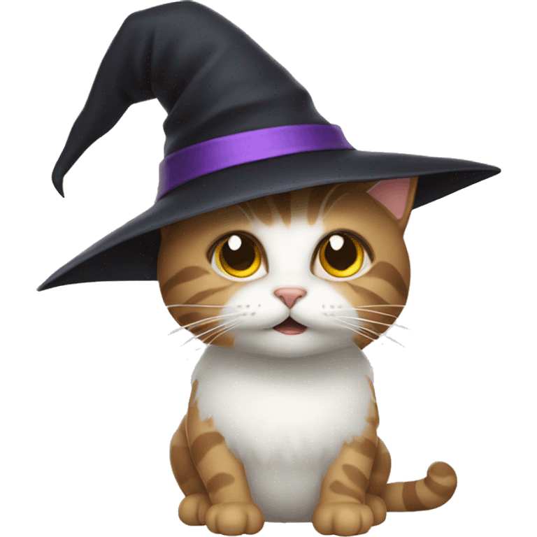 cat in witch hat emoji