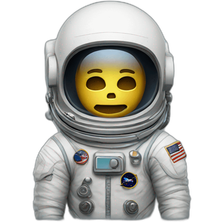 astronaut with skull emoji