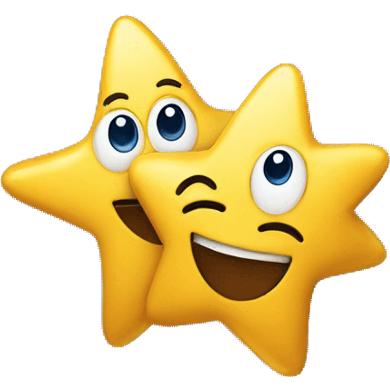 happy star with 2 students emoji