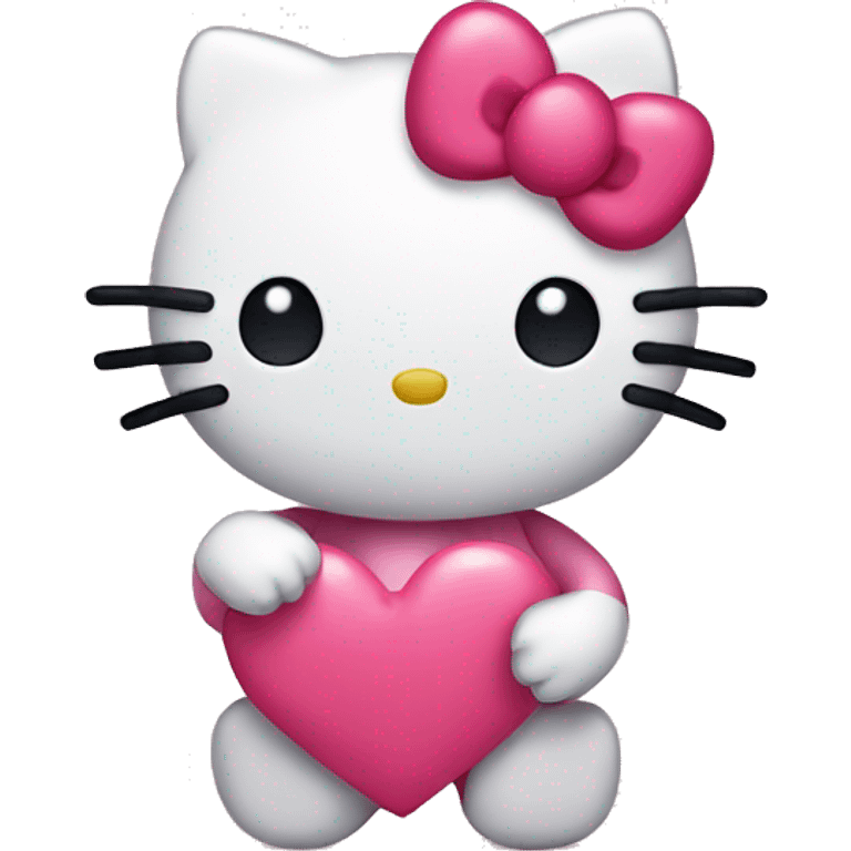 Hello kitty with hearts  emoji