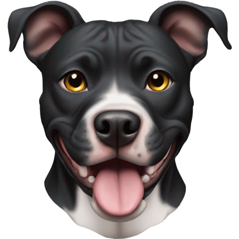 perro pitbull negro emoji