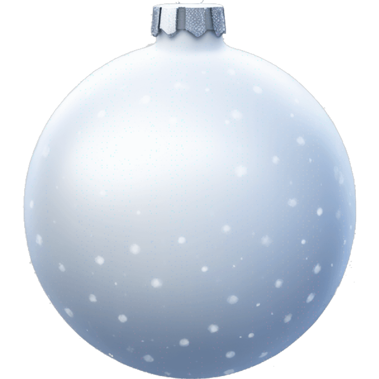 White Christmas ball ornament emoji