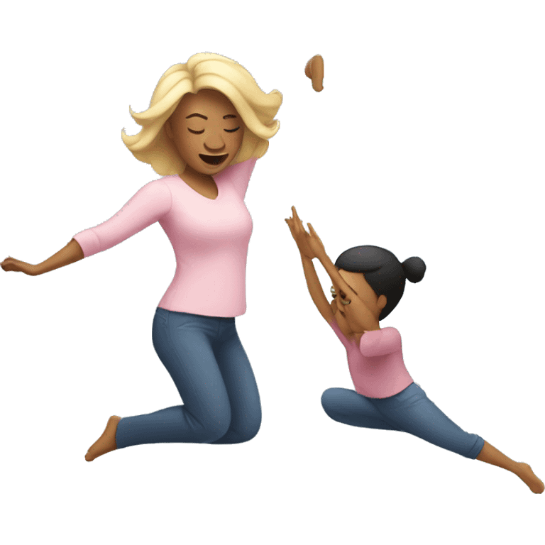 mom and so doing a cartwheel emoji