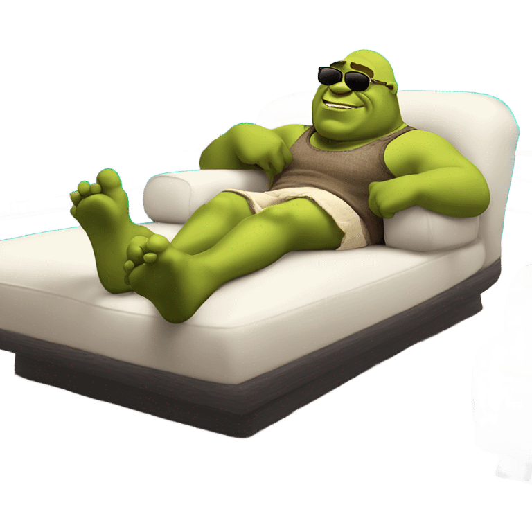 Shrek on a yacht emoji