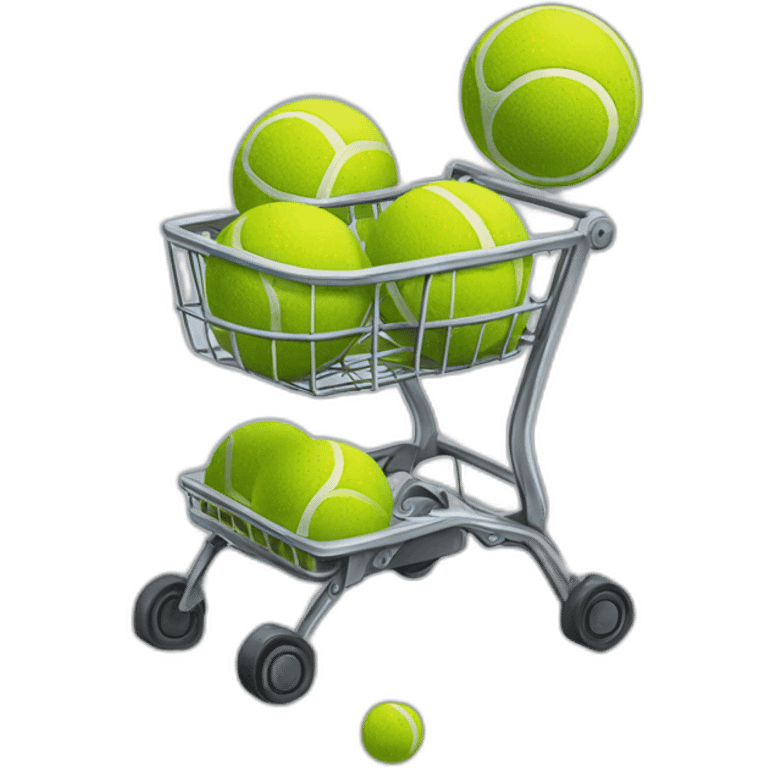 metal walker with tennis balls at the bottom, typically used by elderly for stability emoji