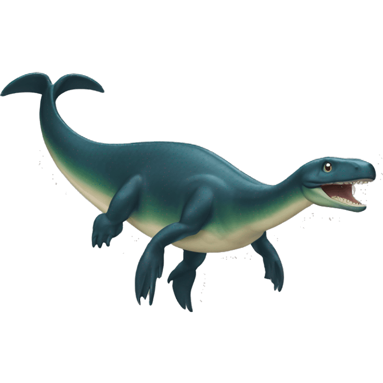 Black plesiosaurus with four legs  emoji