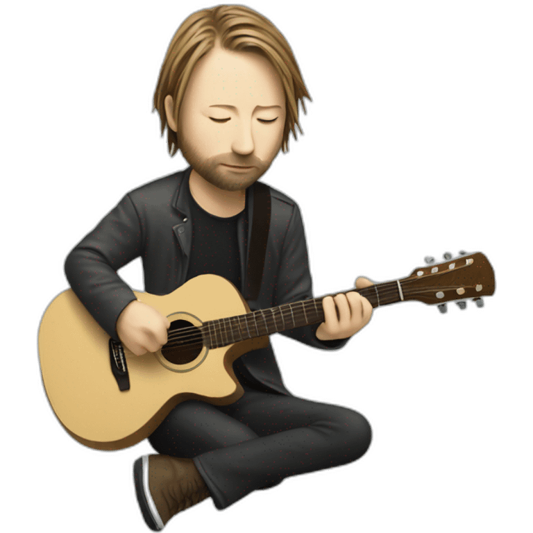 Thom Yorke playing guitar emoji