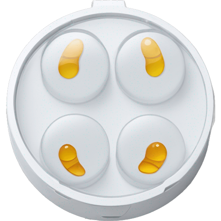 dual compartment screw-top prescription contact lens case emoji