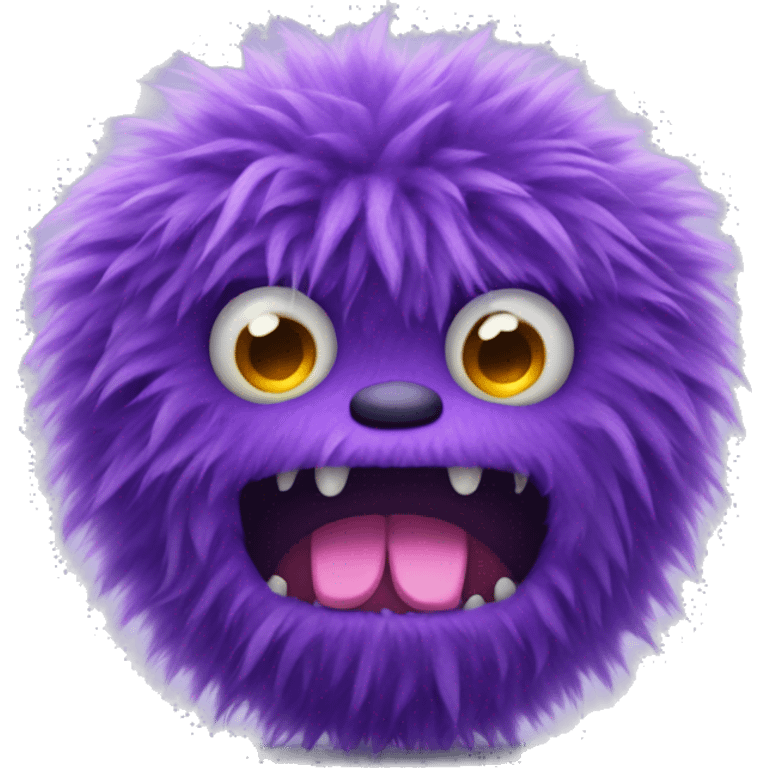 Fuzzy purple monster emoji