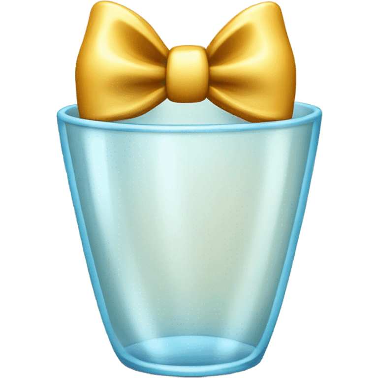 Cute bow glass cup the trendy one emoji