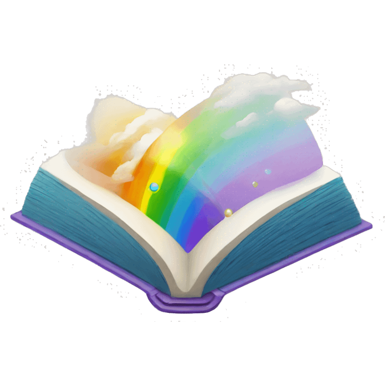 Open book with rainbow emoji