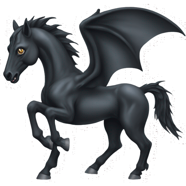 thestral: Winged horses visible only to those who have witnessed death and understand its significance. emoji