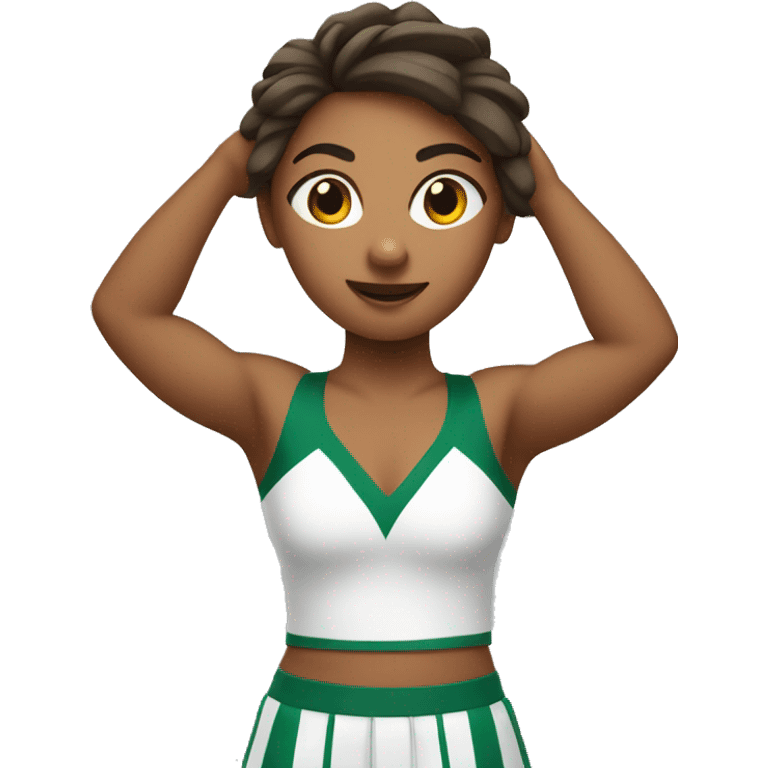 Cheerleader with arms in a V position emoji