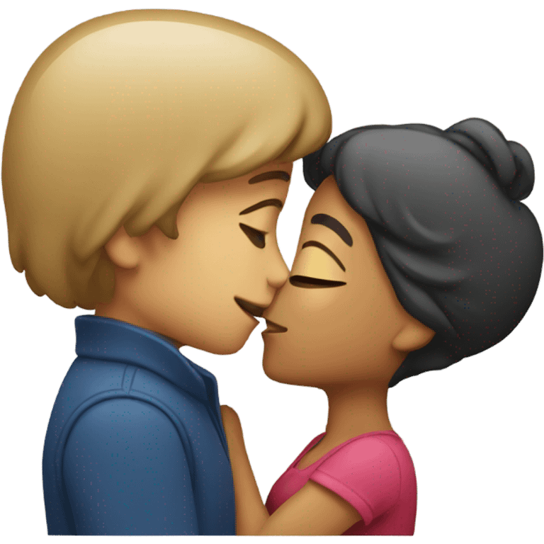 Male female kissing  emoji