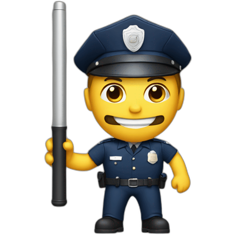 policeman with baton emoji