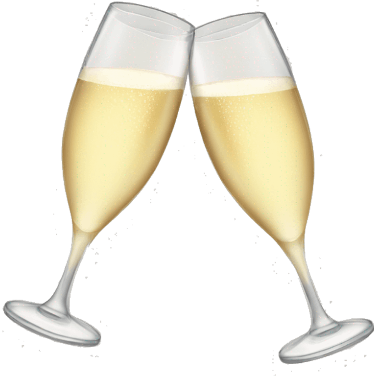 Two glasses of champagne cheering emoji