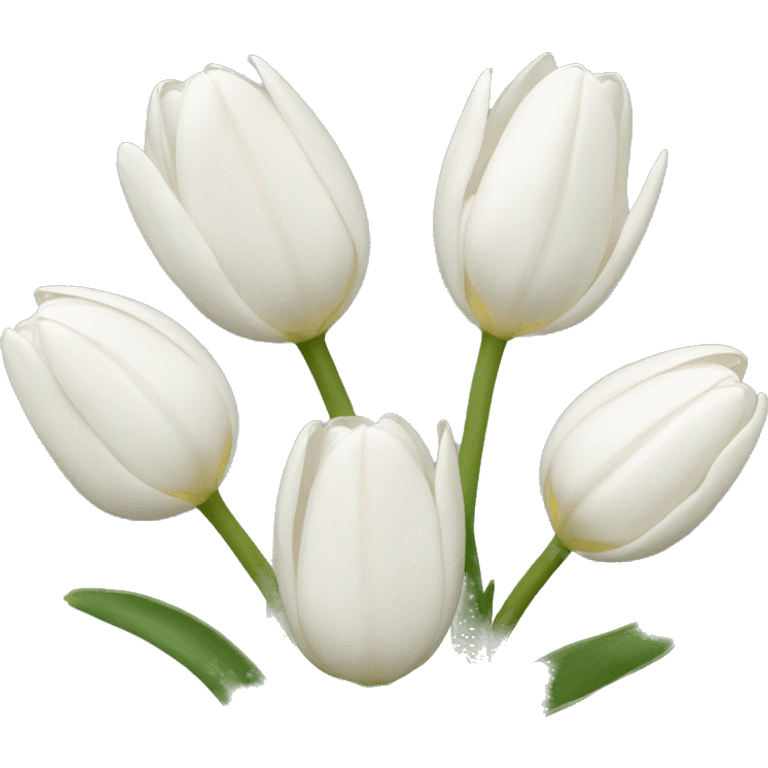 White tulips emoji