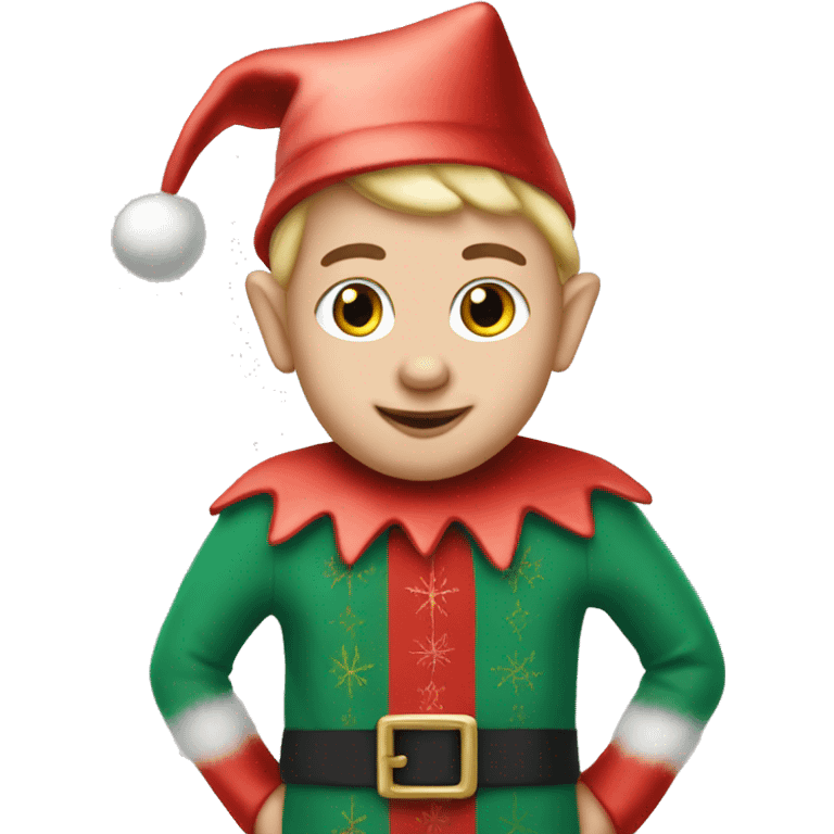 White skin Elf on the shelf emoji