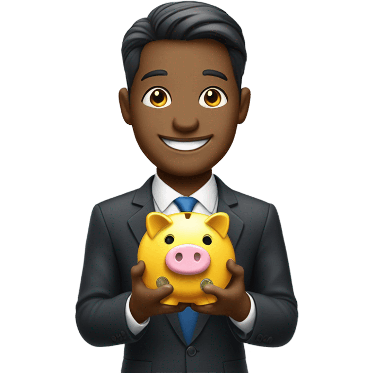 happy business man saving money emoji