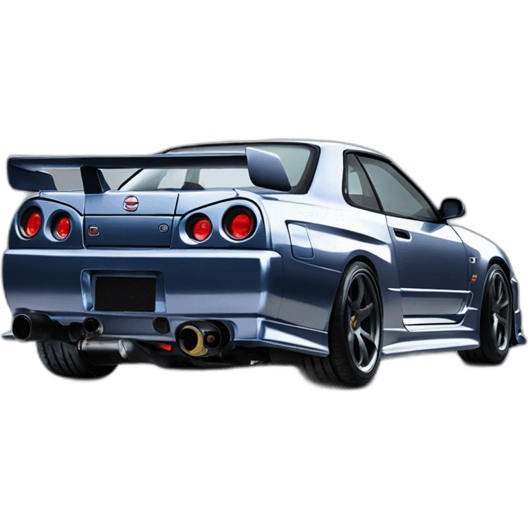 Nissan Skyline r34 back emoji