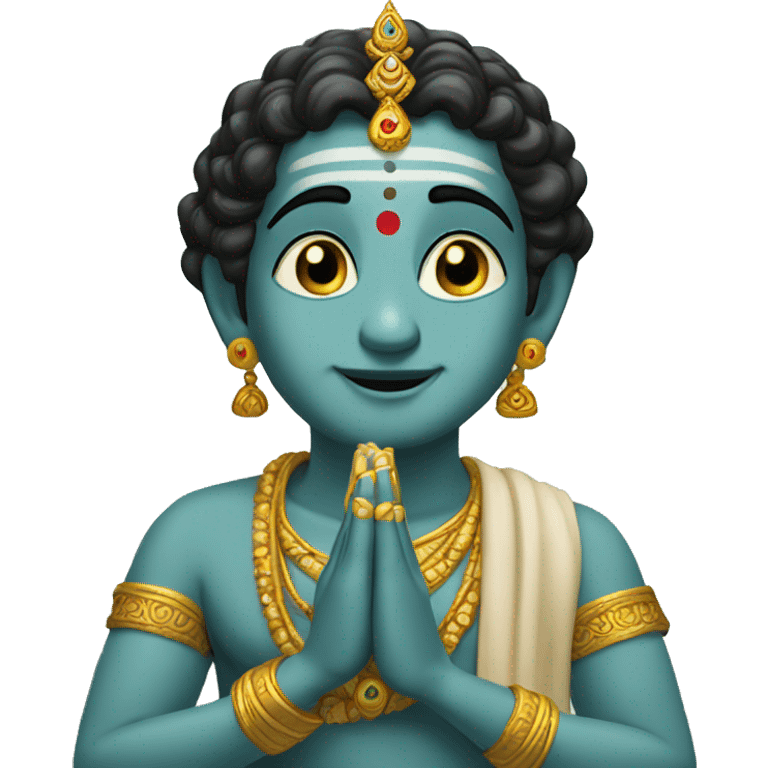 Sri krishna  saying namaste emoji