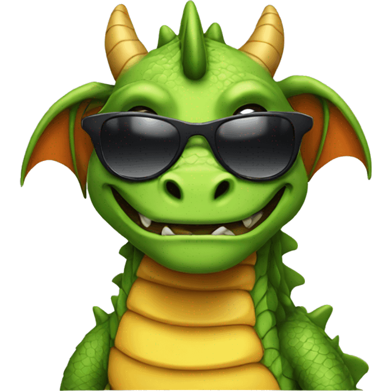 Dragon wearing sunglasses emoji