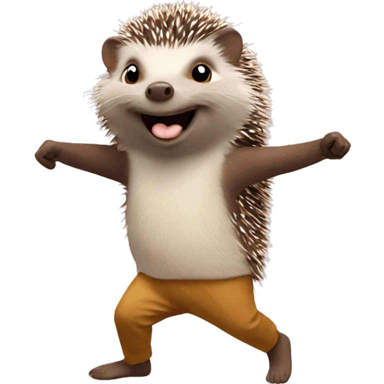 Hedgehog dancing emoji