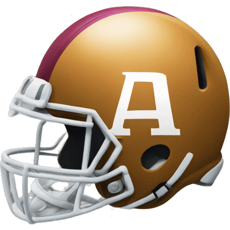 american football helmet with the letters A emoji