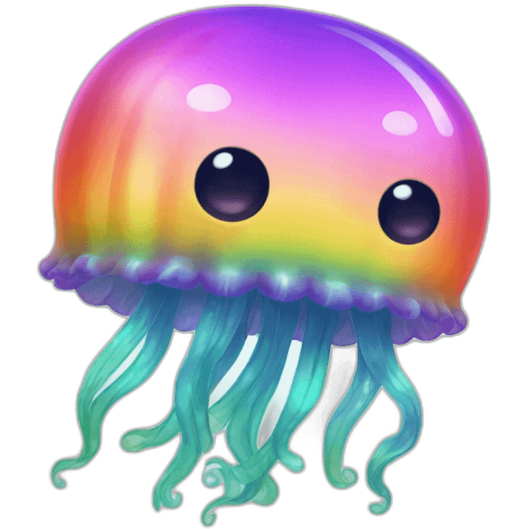 Rainbow jellyfish emoji