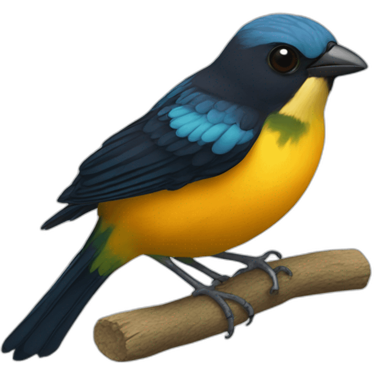 tanager with extra wings emoji