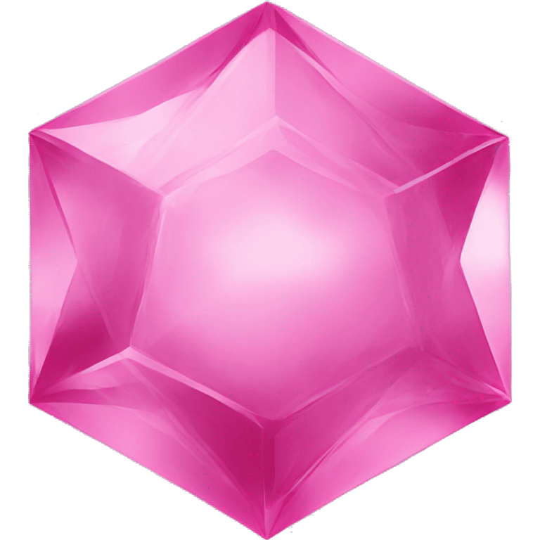 Hexagonal pink crystal emoji