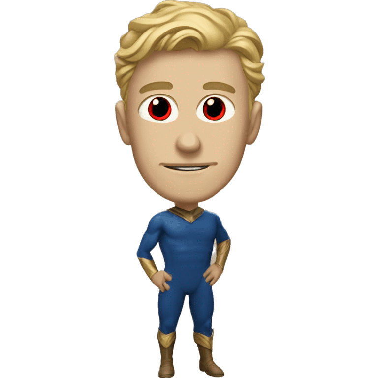 super homelander from "the boys" series with red eyes  emoji