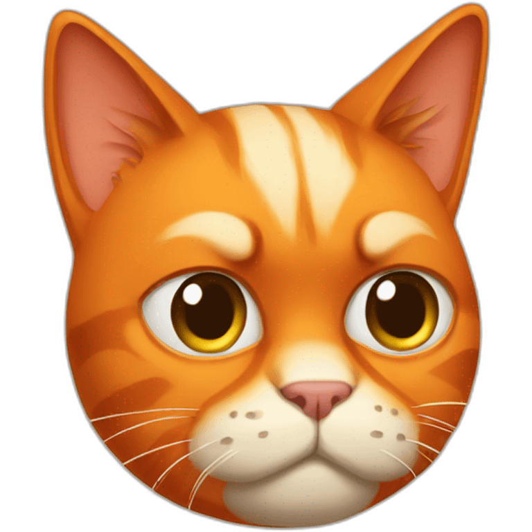 grumpy orange cat emoji