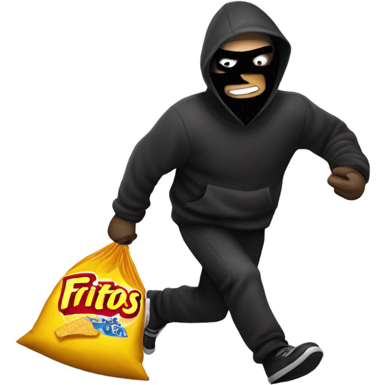 Robber stealing bag of Fritos  emoji