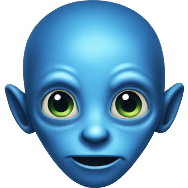 a blue alien emoji