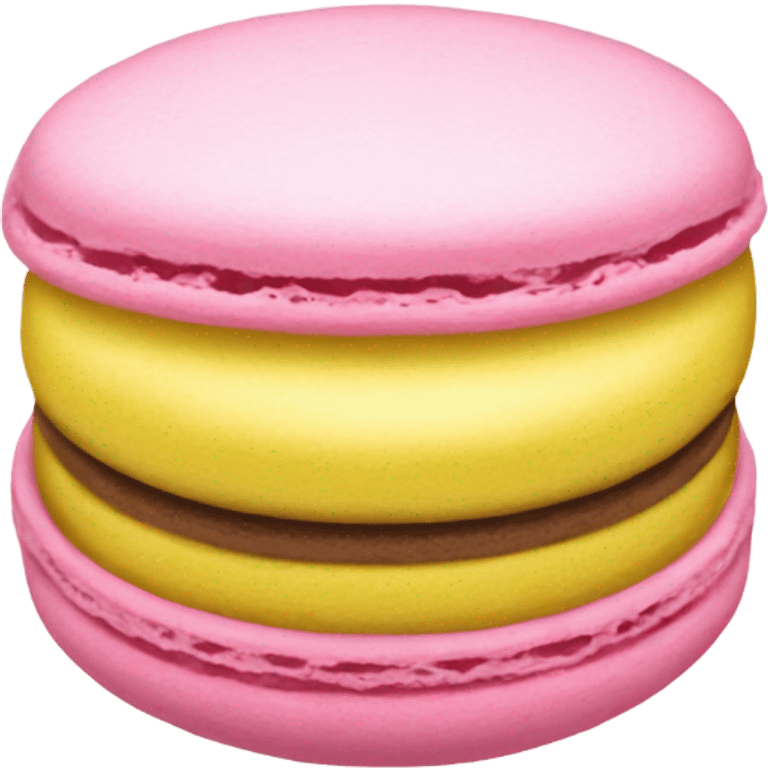 one yellow macaron  emoji