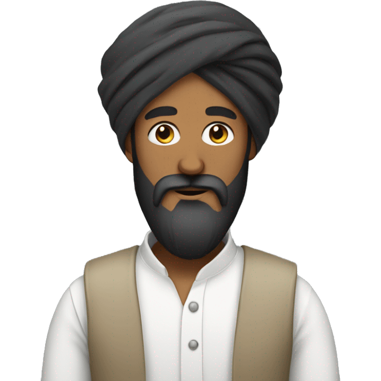 Turban man with long beard emoji