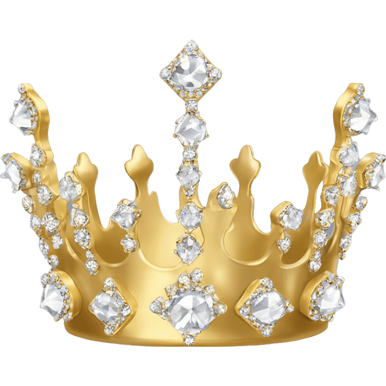 dainty gold crown diamond crown tiara crystal emoji